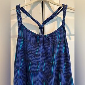 LIZ LANGE - Blue & Black Summer Tank , w Braided Racer Back Straps , Maternity